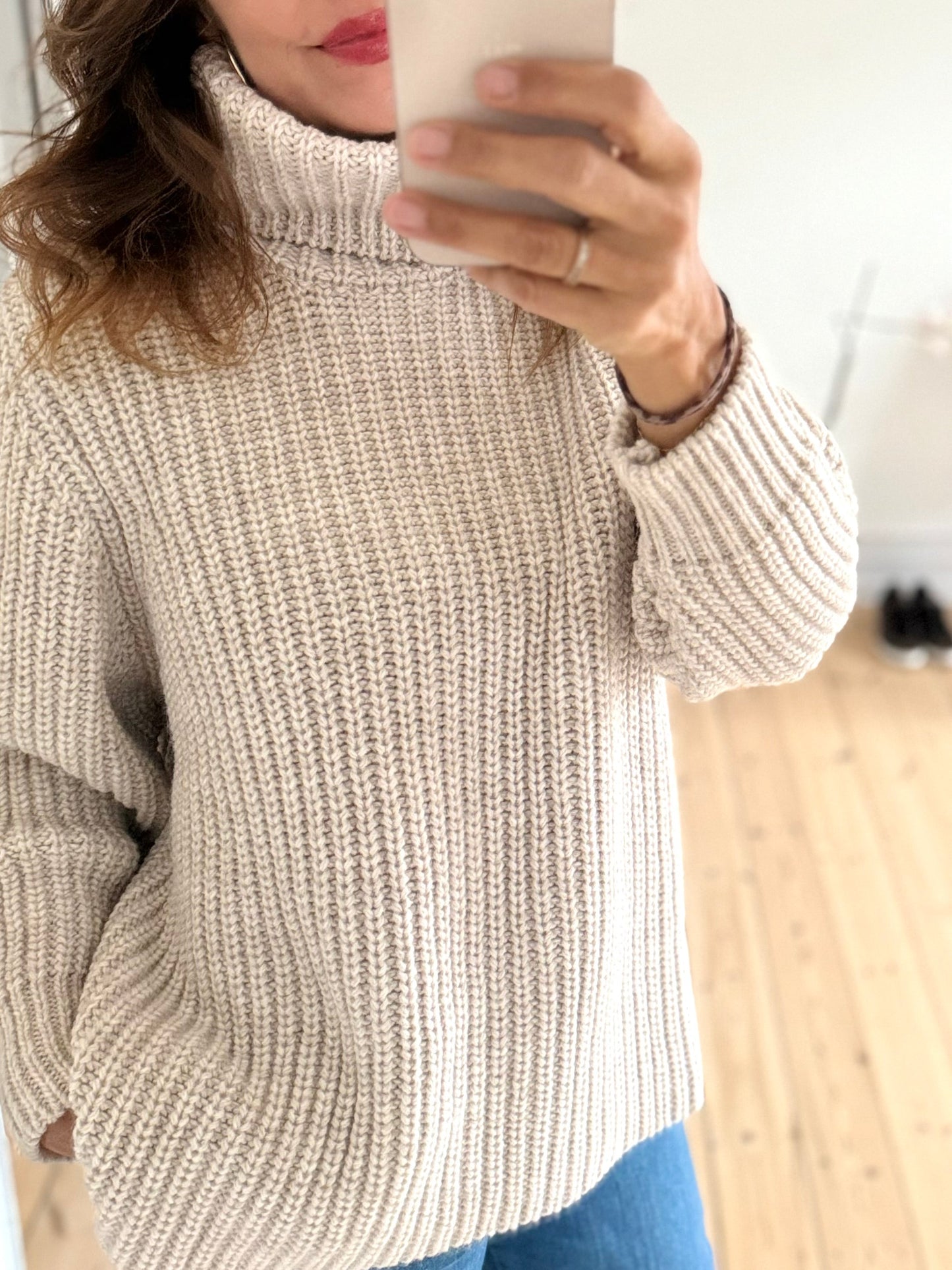 SibinLinnebjerg Sweater | Penelope | Alpaca Mix | Light Melange Sand