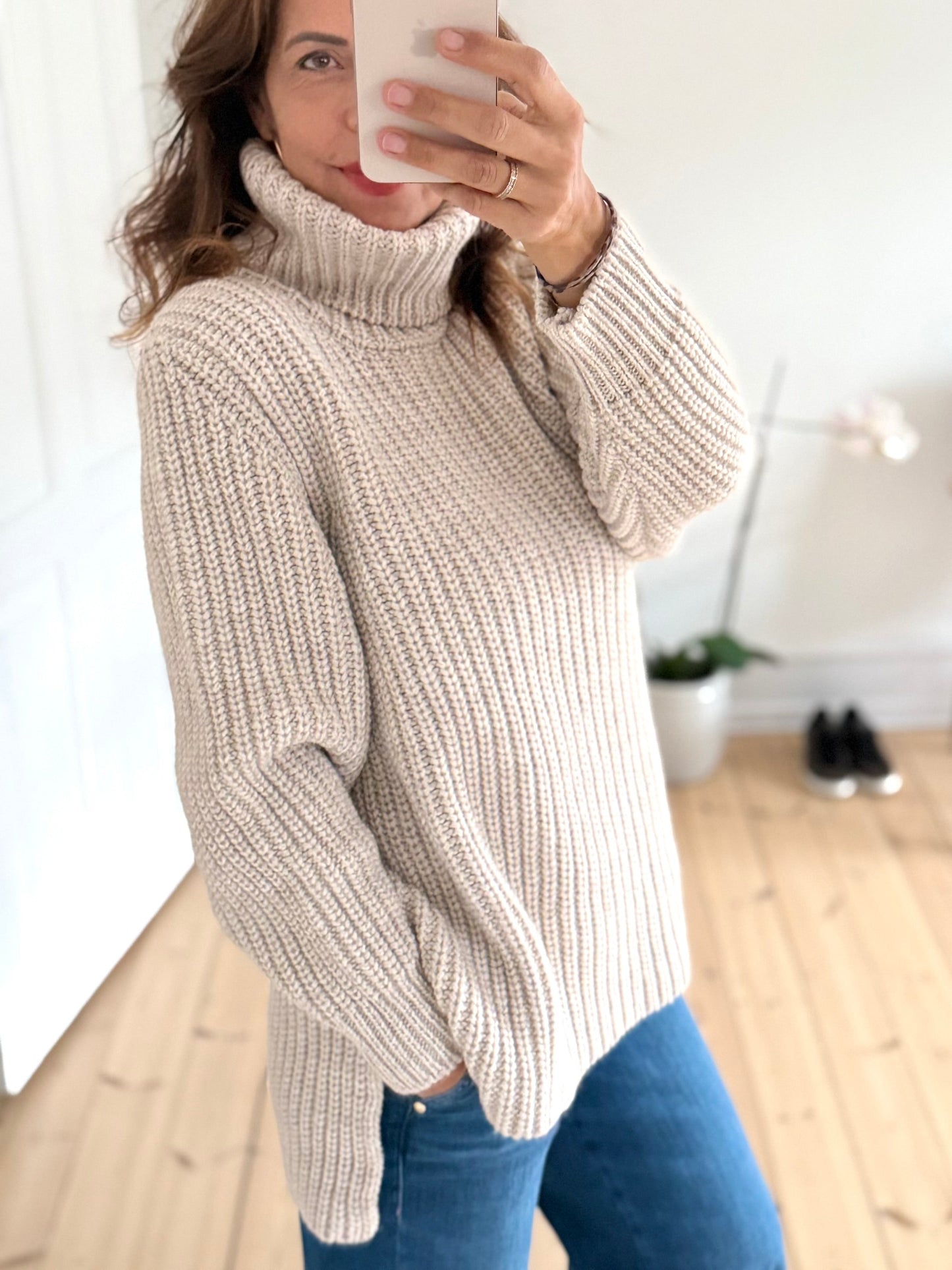 SibinLinnebjerg Sweater | Penelope | Alpaca Mix | Light Melange Sand
