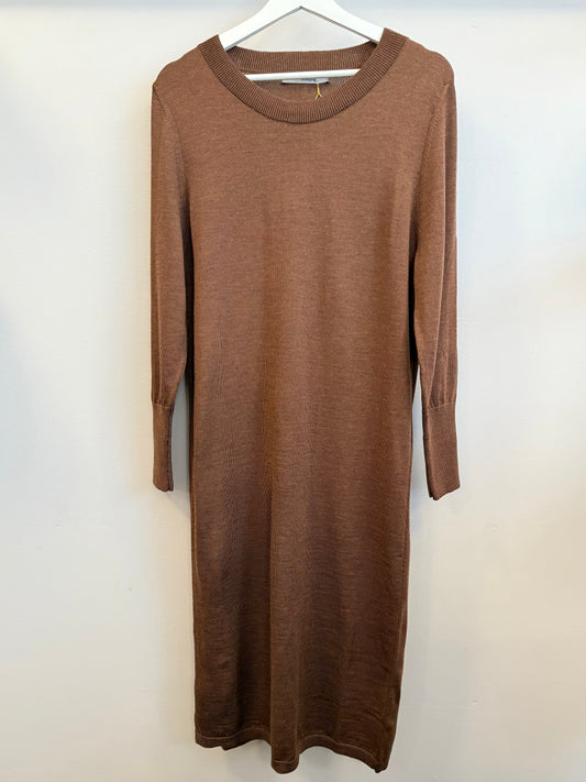 SibinLinnebjerg Kjole | Dee | Alpaca Wool Mix | Brown Sugar