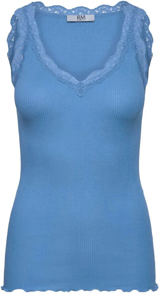RMWBalta Rosemunde Top | Balta Modal Lace V-neck Top | Azure Blue