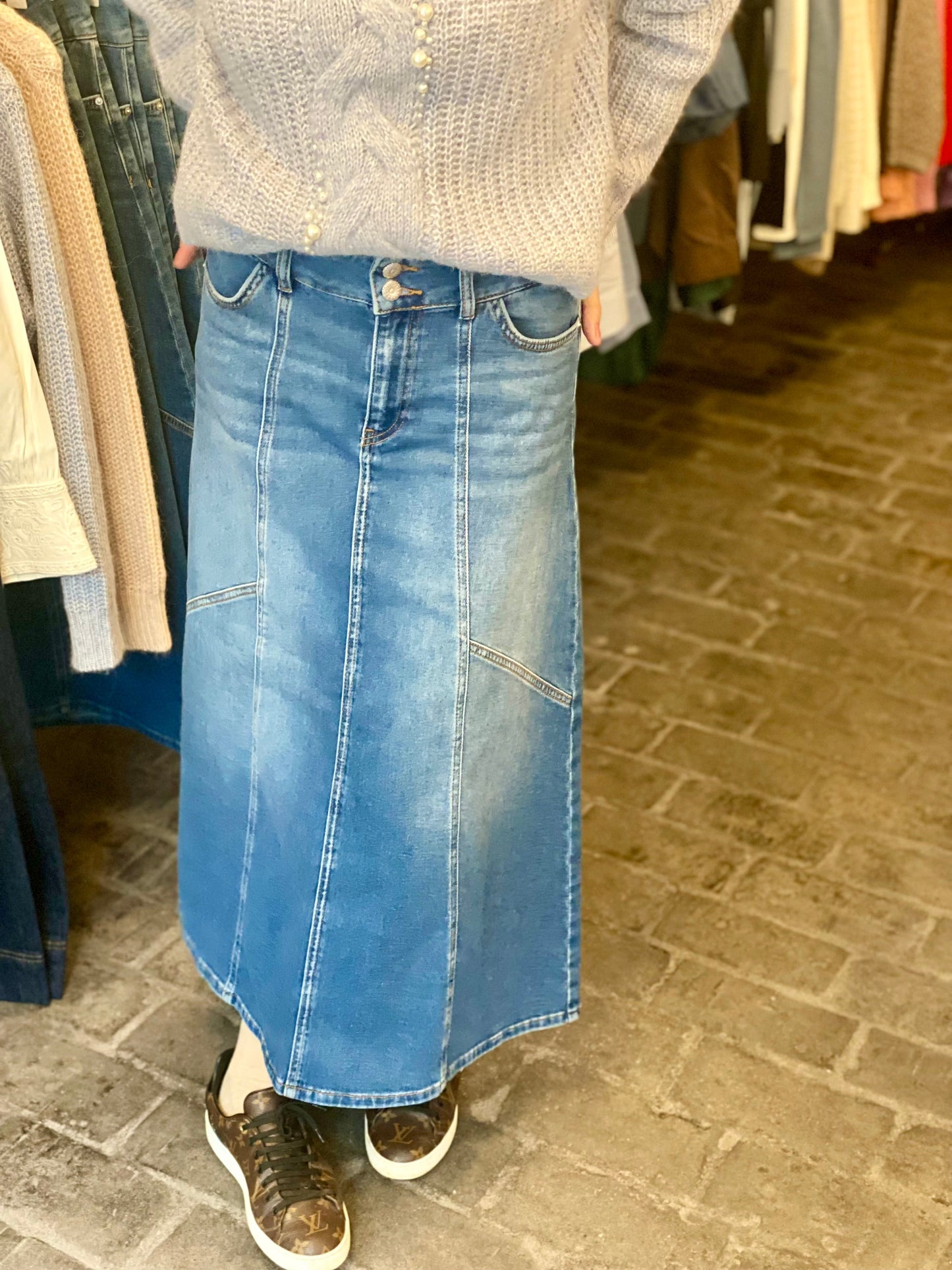 Mos Mosh Skirt | MMJanet Shane | Blue