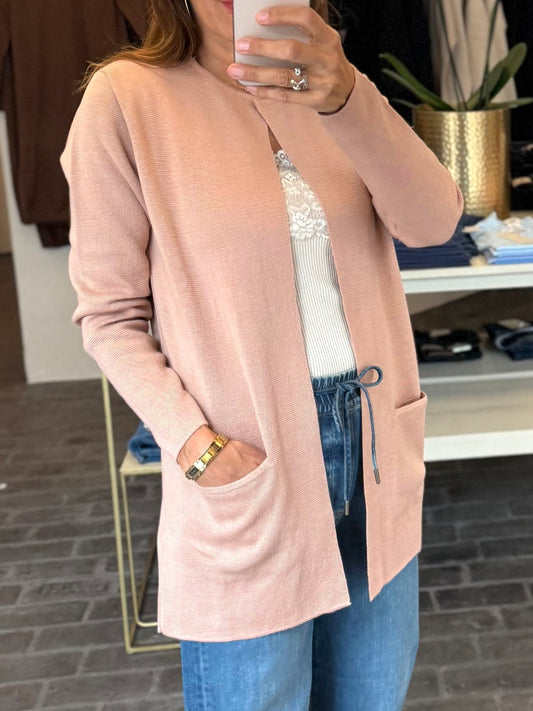 SibinLinnebjerg Cardigan | Vera | Merino Wool Mix | Powder