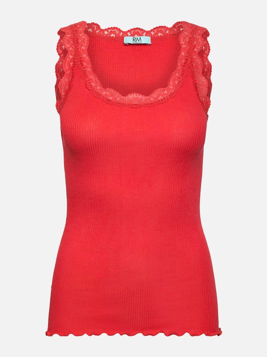 Rosemunde Top | RMWBalta Modal Lace U-neck Top | Racing Red