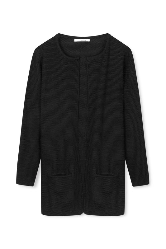 SibinLinnebjerg Cardigan | Mary Short | Merino Wool Mix | Black